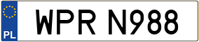 Trailer License Plate